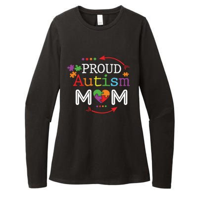 Proud Autism Mom Mama Mother Puzzle Piece Heart Great Gift Womens CVC Long Sleeve Shirt