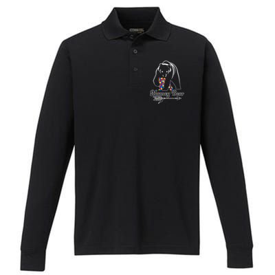 Proud Autism Mamey Bear Autism Awareness Autistic Support Gift Performance Long Sleeve Polo