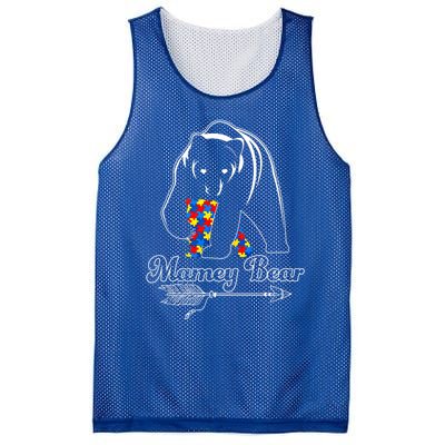 Proud Autism Mamey Bear Autism Awareness Autistic Support Gift Mesh Reversible Basketball Jersey Tank