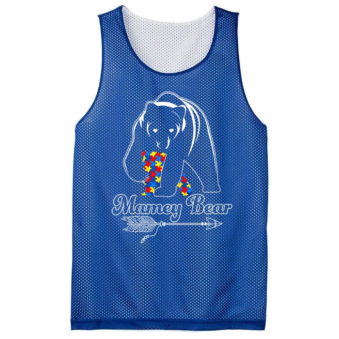 Proud Autism Mamey Bear Autism Awareness Autistic Support Gift Mesh Reversible Basketball Jersey Tank