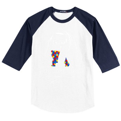 Proud Autism Mamey Bear Autism Awareness Autistic Support Gift Baseball Sleeve Shirt