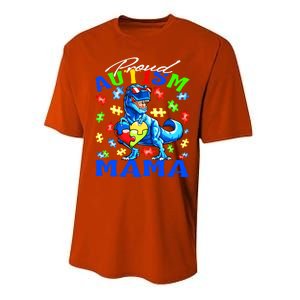 Proud Autism Mama Dinosaur Autism Awareness Cute Gift Performance Sprint T-Shirt