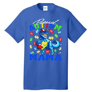 Proud Autism Mama Dinosaur Autism Awareness Cute Gift Tall T-Shirt