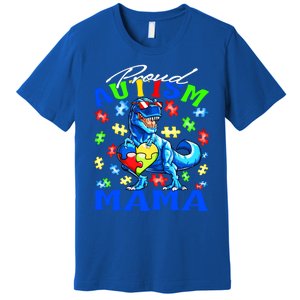 Proud Autism Mama Dinosaur Autism Awareness Cute Gift Premium T-Shirt