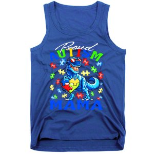 Proud Autism Mama Dinosaur Autism Awareness Cute Gift Tank Top