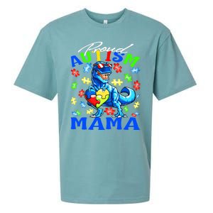 Proud Autism Mama Dinosaur Autism Awareness Cute Gift Sueded Cloud Jersey T-Shirt