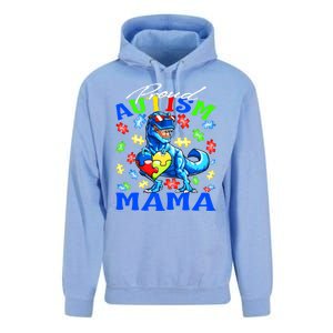 Proud Autism Mama Dinosaur Autism Awareness Cute Gift Unisex Surf Hoodie