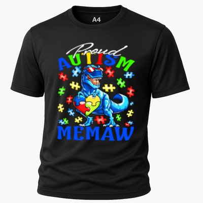Proud Autism Memaw Dinosaur Autism Awareness Gift Performance Shirt
