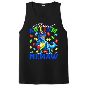 Proud Autism Memaw Dinosaur Autism Awareness Gift PosiCharge Competitor Tank