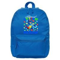 Proud Autism Memaw Dinosaur Autism Awareness Gift 16 in Basic Backpack