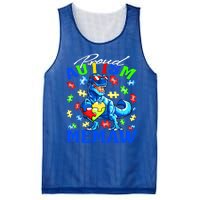 Proud Autism Memaw Dinosaur Autism Awareness Gift Mesh Reversible Basketball Jersey Tank