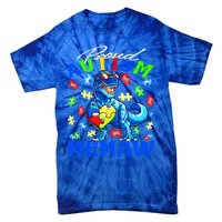 Proud Autism Memaw Dinosaur Autism Awareness Gift Tie-Dye T-Shirt