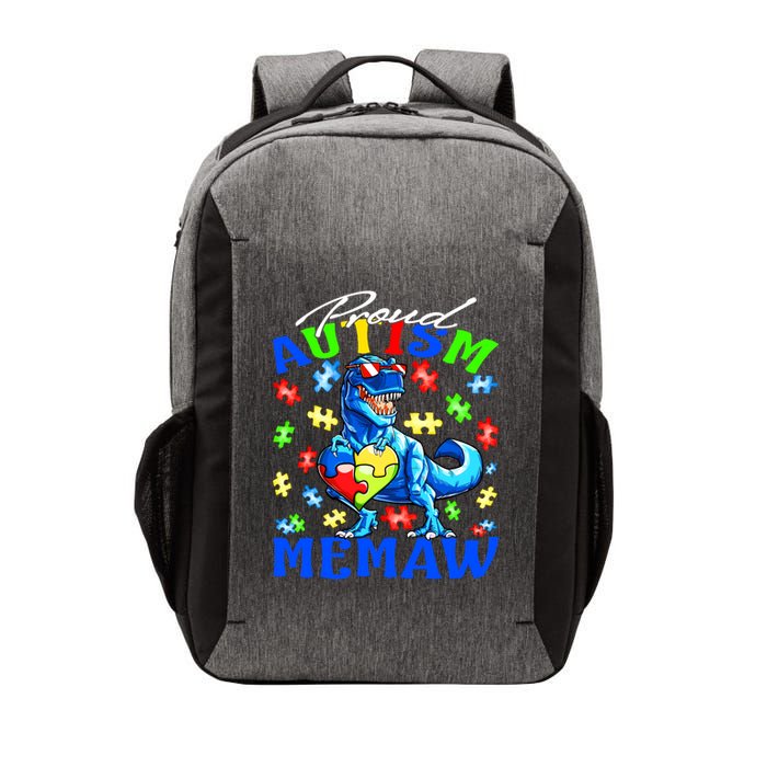 Proud Autism Memaw Dinosaur Autism Awareness Gift Vector Backpack