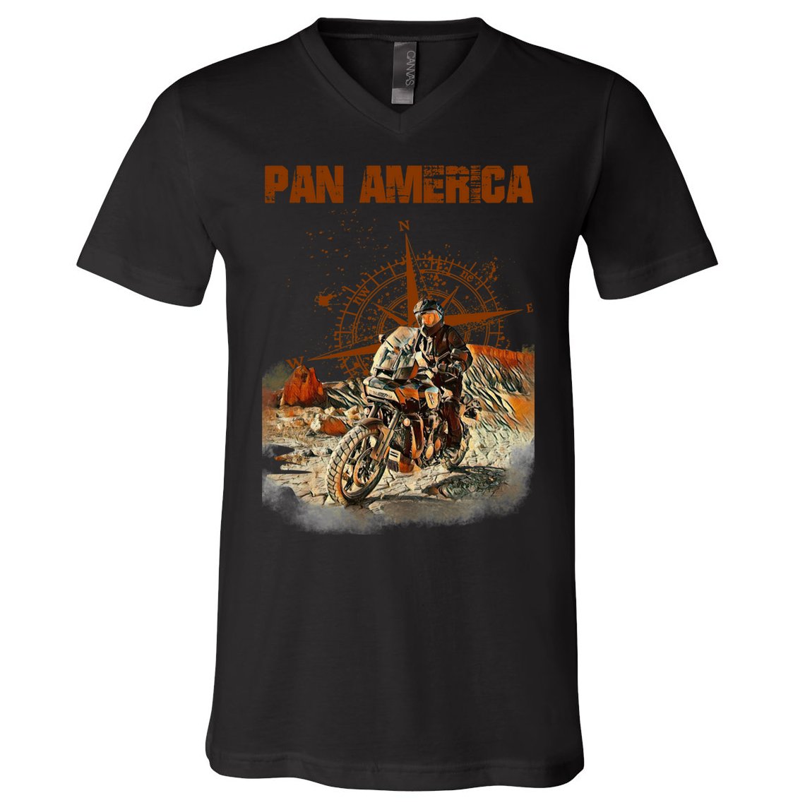 Pan America Motorcycle Big Trail 2022 V-Neck T-Shirt