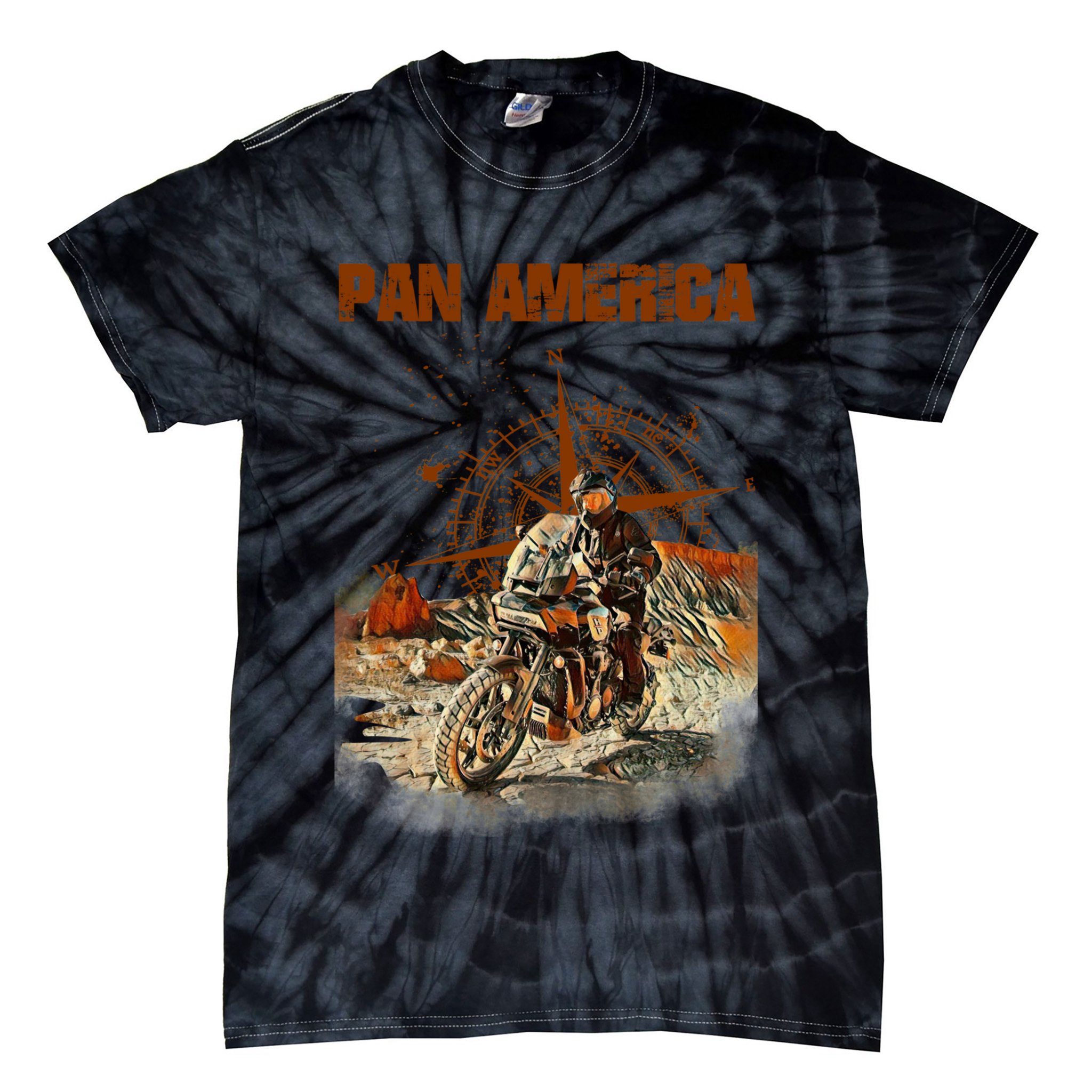 Pan America Motorcycle Big Trail 2022 Tie-Dye T-Shirt