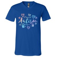 Proud Autism Mom Gift Autistic Awareness Pride Gift Proud Mother Meaningful Gift V-Neck T-Shirt