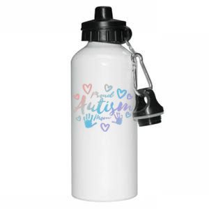 Proud Autism Mom Gift Autistic Awareness Pride Gift Proud Mother Meaningful Gift Aluminum Water Bottle