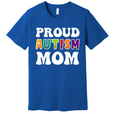 Proud Autism Mom Awareness Mothers Day Colorful Puzzle Funny Gift Premium T-Shirt