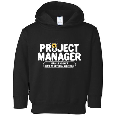 Project Ager Miracle Worker Isn't An Job Title Gift Toddler Hoodie