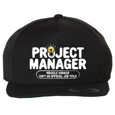 Project Ager Miracle Worker Isn't An Job Title Gift Wool Snapback Cap