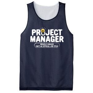 Project Ager Miracle Worker Isn't An Job Title Gift Mesh Reversible Basketball Jersey Tank