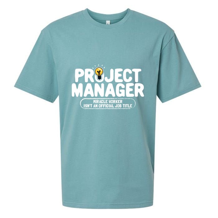 Project Ager Miracle Worker Isn't An Job Title Gift Sueded Cloud Jersey T-Shirt