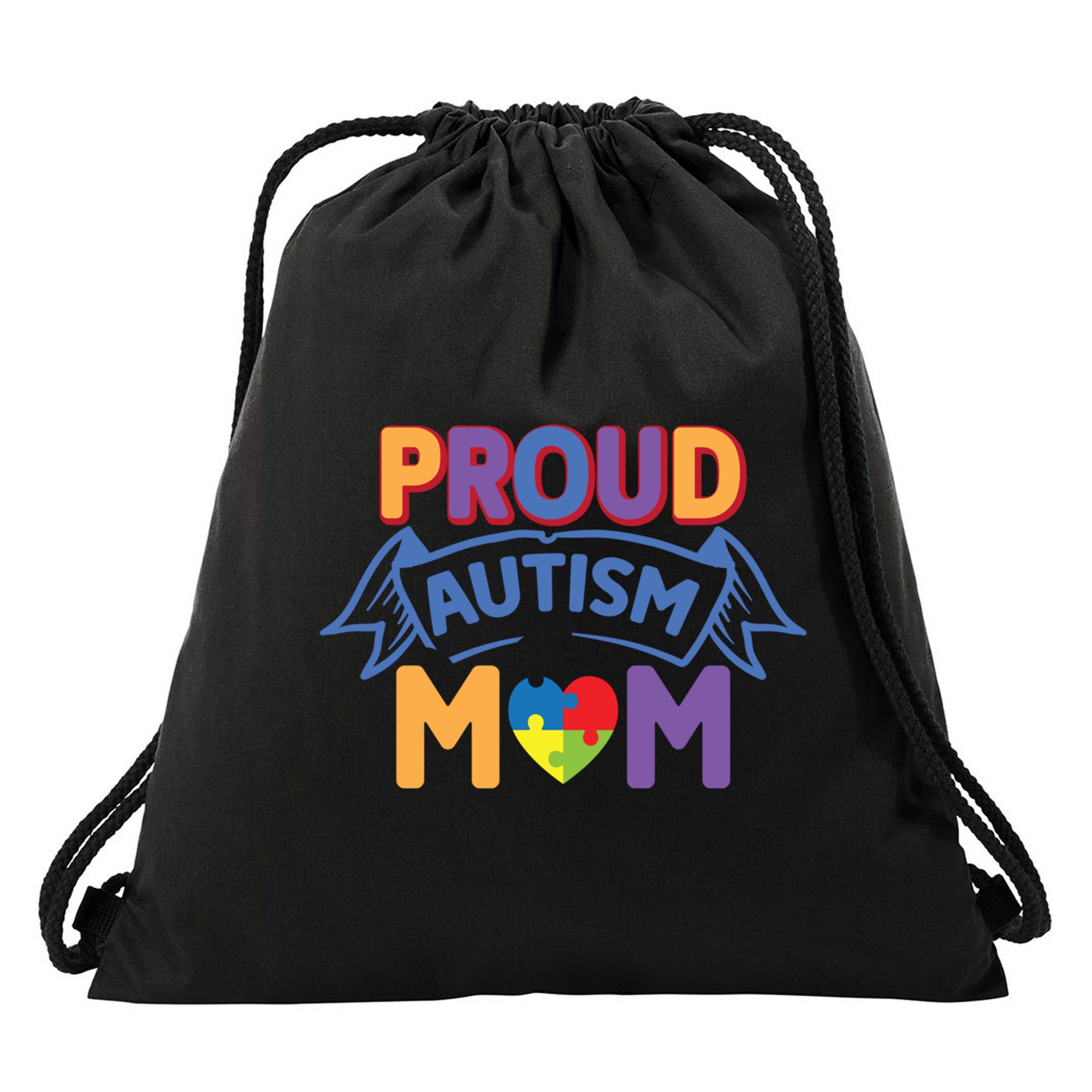 Proud Autism Mom Awareness Gift Drawstring Bag