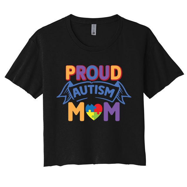 Proud Autism Mom Awareness Gift Crop Top