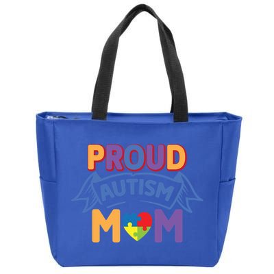 Proud Autism Mom Awareness Gift Zip Tote Bag