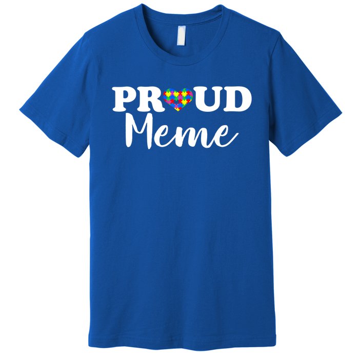 Proud Autism Meme Autism Awareness Puzzle Autistic Support Gift Premium T-Shirt