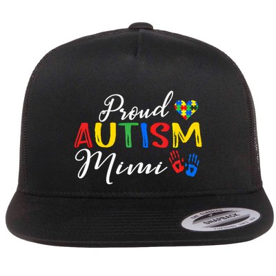 Proud Autism Mimi Autism Awareness Month Autistic Support Gift Flatbill Hat