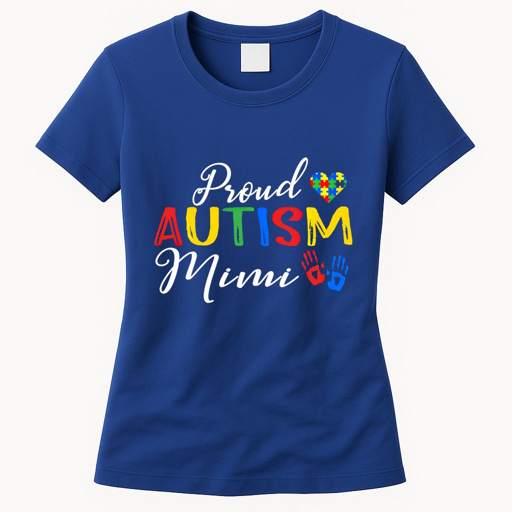 Proud Autism Mimi Autism Awareness Month Autistic Support Gift Womens T-Shirt