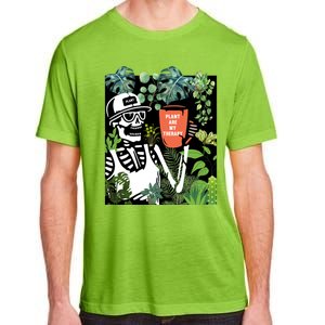 Plants Are My Therapy Skeleton Funny Plant Lover Gardener Gift Adult ChromaSoft Performance T-Shirt