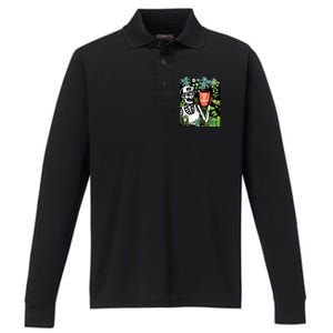 Plants Are My Therapy Skeleton Funny Plant Lover Gardener Gift Performance Long Sleeve Polo