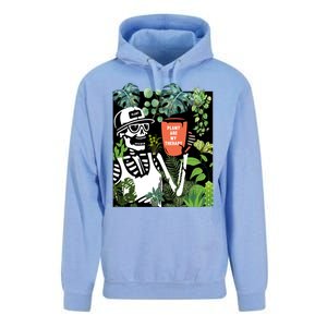 Plants Are My Therapy Skeleton Funny Plant Lover Gardener Gift Unisex Surf Hoodie