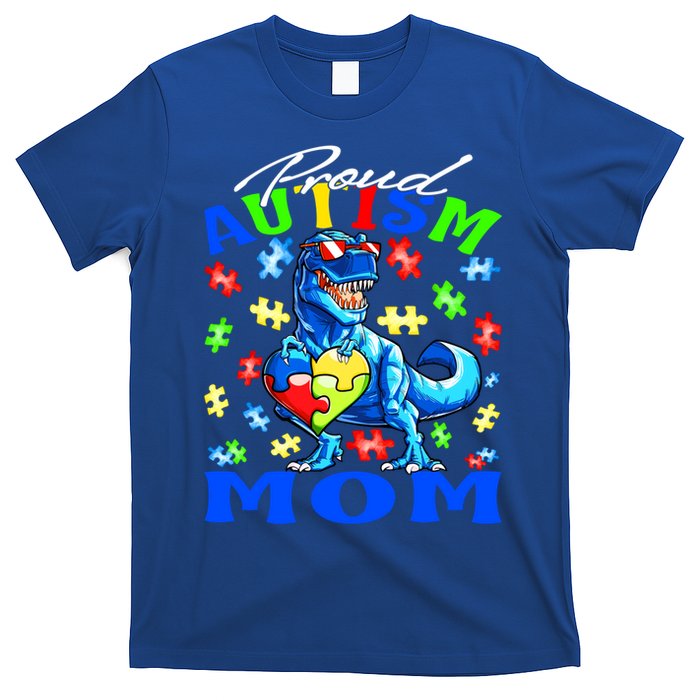 Proud Autism Mom Dinosaur Autism Awareness Gift T-Shirt