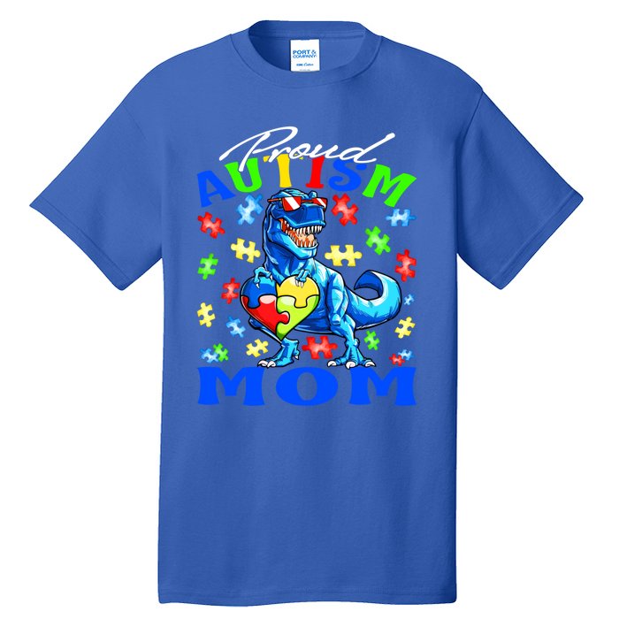 Proud Autism Mom Dinosaur Autism Awareness Gift Tall T-Shirt