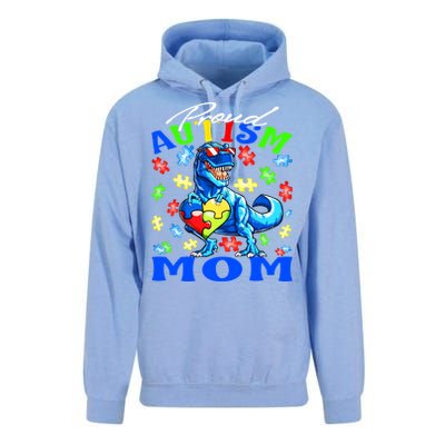 Proud Autism Mom Dinosaur Autism Awareness Gift Unisex Surf Hoodie