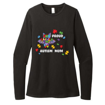 Proud Autism Mom Bat Gift Womens CVC Long Sleeve Shirt