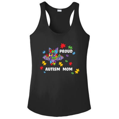 Proud Autism Mom Bat Gift Ladies PosiCharge Competitor Racerback Tank