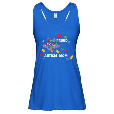 Proud Autism Mom Bat Gift Ladies Essential Flowy Tank