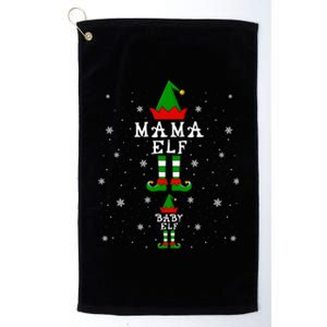 Pregnancy Announcet Mama Elf Elf Pregnant Christmas Funny Gift Platinum Collection Golf Towel