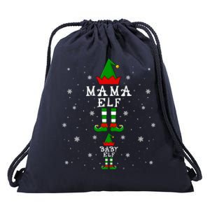 Pregnancy Announcet Mama Elf Elf Pregnant Christmas Funny Gift Drawstring Bag