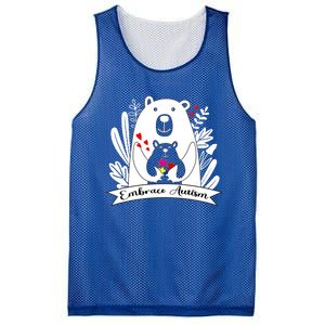 Proud Autism Mom Bear Animal Puzzle Autism Awareness Day Cute Gift Mesh Reversible Basketball Jersey Tank