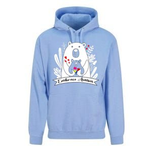 Proud Autism Mom Bear Animal Puzzle Autism Awareness Day Cute Gift Unisex Surf Hoodie