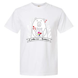 Proud Autism Mom Bear Animal Puzzle Autism Awareness Day Cute Gift Garment-Dyed Heavyweight T-Shirt