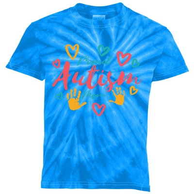 Proud Autism Mom Gift Kids Tie-Dye T-Shirt