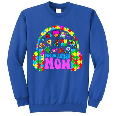 Proud Autism Mom Retro Mama Autism Awareness Month Gift Sweatshirt