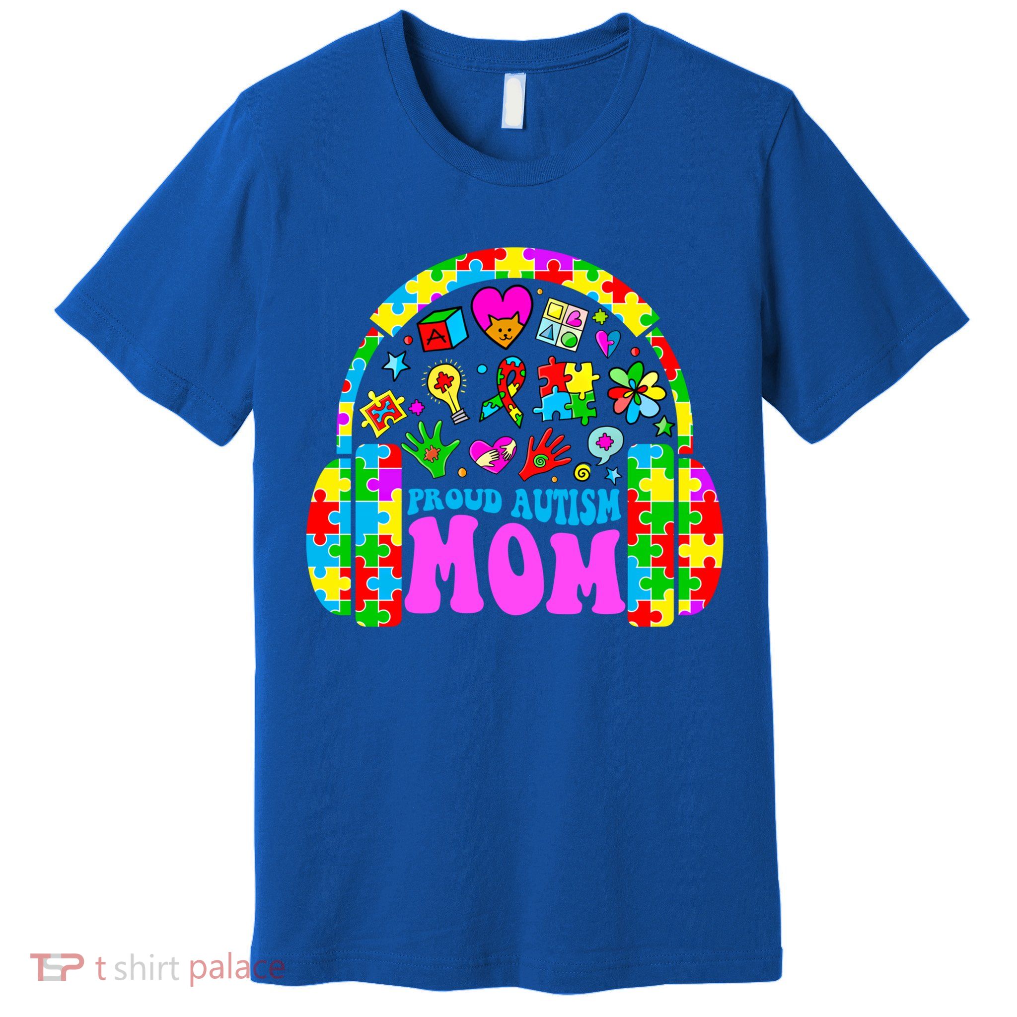 Proud Autism Mom Retro Mama Autism Awareness Month Gift Premium T-Shirt