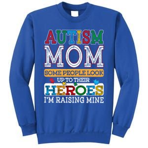 Proud Autism Mom Raising Hero Sped Mom Autism Awareness Gift Sweatshirt